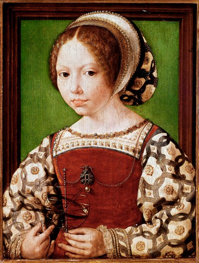 Genç bir prensesin portresi, muhtemelen Danimarkalı Dorothea (Resim by Jan (c.1472 c.1533) Gossaert
