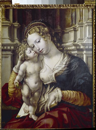Bakire ve Çocuk (panelde yağ by Jan (c.1472 c.1533) Gossaert