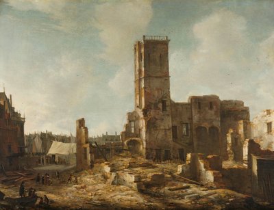 7 Temmuz 1652 Yangınından Sonra Amsterdam Eski Belediye Binası Harabeleri by Jan Abrahamsz. Beerstraten