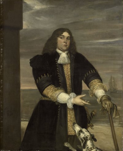 Jan van Gelder (1647-73), Deniz Kaptanı, Üvey oğul veya Michiel Adriaensz de Ruyter by Jan Andrea Lievens