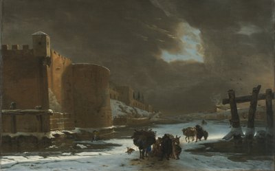 Şehir Surları Dışındaki Donmuş Hendek by Jan Asselyn