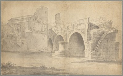 Ponte Rotto, Roma'nın görünümü by Jan Asselyn