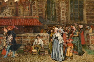 Kütleden Sonra (panelde yağ) by Jan August Hendrik Baron Leys
