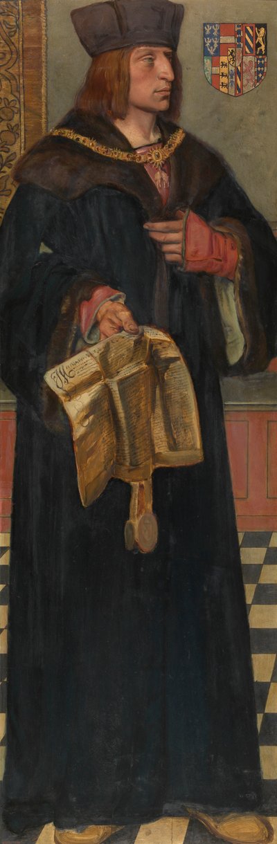 Maximilian I, Kutsal Roma İmparatoru (panel üzerine yağlıboya) by Jan August Hendrik Baron Leys