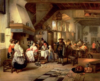 Kör kemancılı bir meyhanenin içi, 1844 (detay için bkz. 76798) by Jan August Hendrik Leys