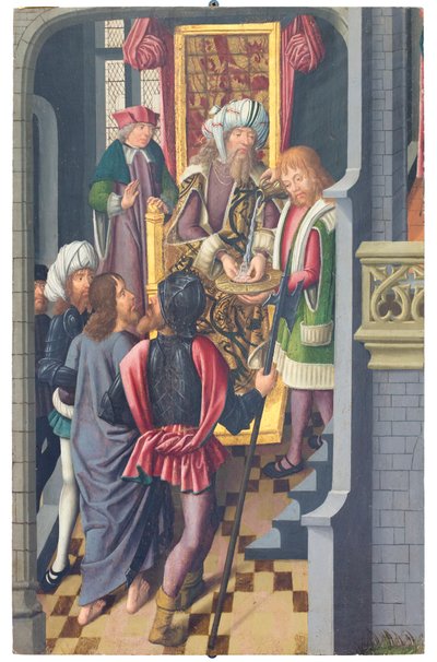 Pontius Pilatus'a bakan Mesih (resim) by Jan Baegert