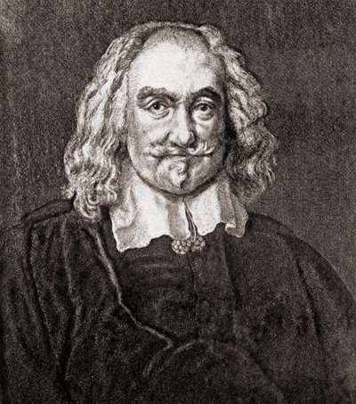 Malmesbury'den Thomas Hobbes (gravür) by Jan Baptist (after) Jaspers