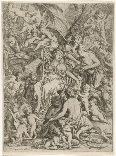 H. Cecilia elinde organla by Jan Baptist Herregouts