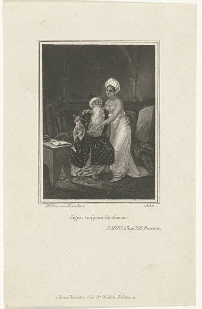 Zadig en Almona by Jan Baptist Tetar van Elven
