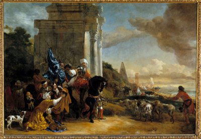 Oryantal bir grubun çıkışı veya “” Les corsaires repousses” ” Jan Baptist Weenix the Old (1621-1660) tarafından tablo by Jan Baptist Weenix