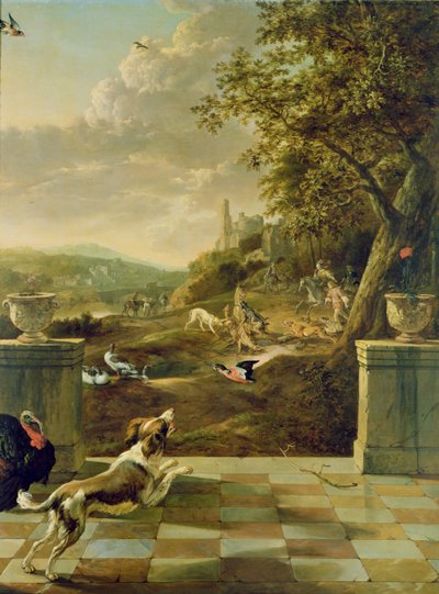 avlanma sahnesi by Jan Baptist Weenix