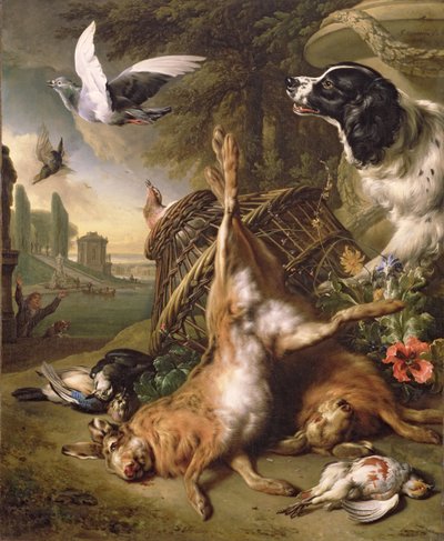 Dead Game ve Hares ile Natürmort by Jan Baptist Weenix