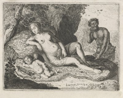 Uyuyan Venüs bir satir tarafından gözetlendi by Jan Barentsz. Muyckens