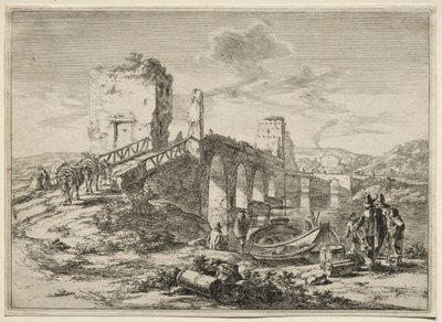 Tiber üzerindeki Molle Köprüsü by Jan Both