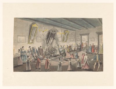 Batavia'da Hollandalı gelin partisi by Jan Brandes