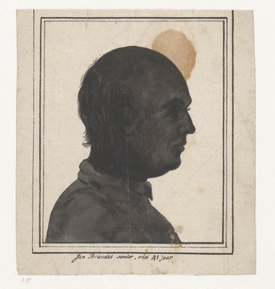 Silhouetportret van Jan Brandes by Jan Brandes