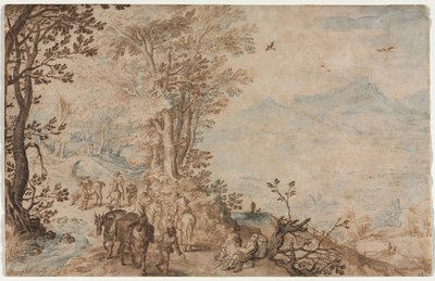 Gezginlerle Manzara by Jan Brueghel