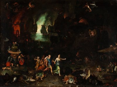 Yeraltı Dünyasında Aeneas ve Sibyl. by Jan Brueghel the Elder