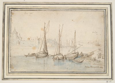 Ruhrort ve Duisburg manzarası by Jan Brueghel the Elder
