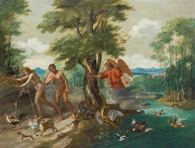 Adem ve Havva cennette by Jan Brueghel the Younger
