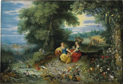 Bir Su ve Toprak Alegorisi by Jan Brueghel the Younger