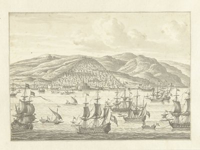 Yabancı bir ülkenin kıyılarında Hollanda filosu by Jan Bulthuis