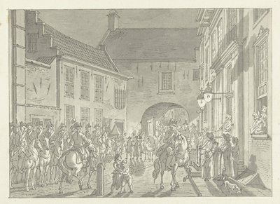 L.P. Aynadan Hapishane Kapısına getirildi, 1795 by Jan Bulthuis