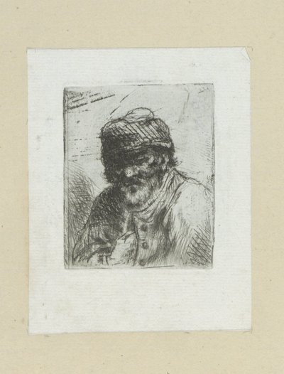 Bebaarde oude adam muts bir araya geldi Komplet Gravür Çalışması, John Chalon / Oeuvre Complette des Eaux Fortes par Jean Chalon (seri başlığı) by Jan Chalon