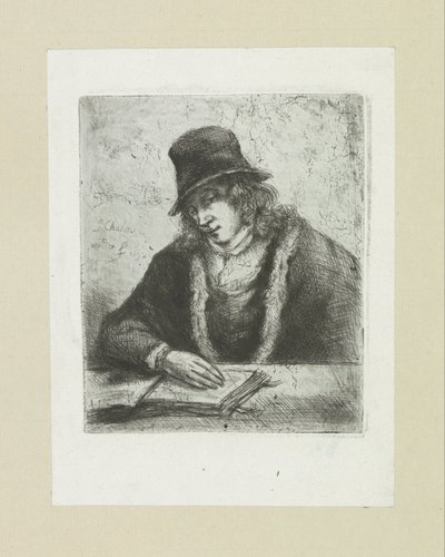 Lezende adam çapa koyar Komplet Gravür Çalışması, John Chalon / Oeuvre Complette des Eaux Fortes par Jean Chalon (seri başlığı) by Jan Chalon