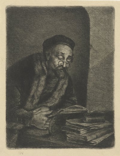 Adam bir masanın arkasında by Jan Chalon