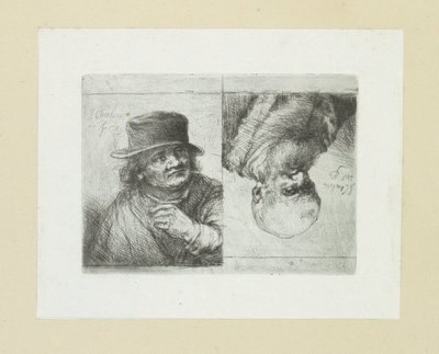 twee mansportretten Komplet Gravür Çalışması, John Chalon / Oeuvre Complette des Eaux Fortes par Jean Chalon (seri başlığı) by Jan Chalon