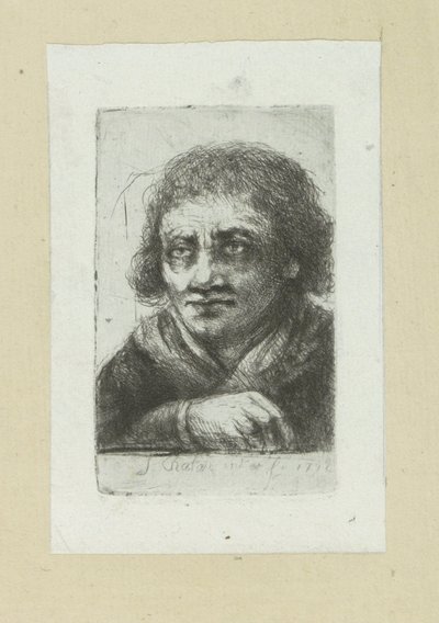 Yetişkin adam, sağ eli görünür Komple Gravür Çalışması, John Chalon / Oeuvre Complette des Eaux Fortes, Jean Chalon (seri başlığı) by Jan Chalon