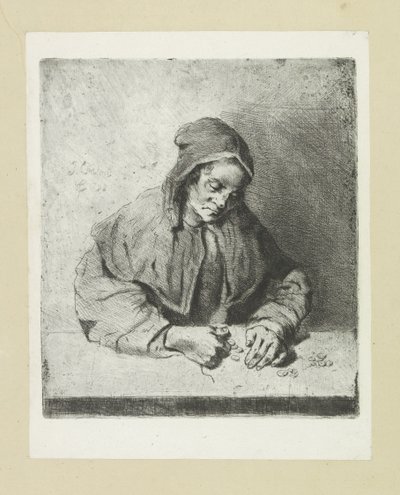 Vrouw die geld söyle The Compleat Work of Gravürler, John Chalon / Oeuvre Complette des Eaux Fortes par Jean Chalon (seri başlığı) by Jan Chalon