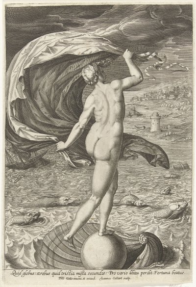 Fortuin (Fortuna) by Jan Collaert (II)