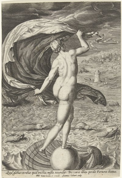 Fortuin (Fortuna) by Jan Collaert (II)