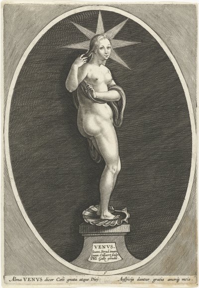 Venüs Venvs (nesne üzerindeki başlık) Zeven the iyi gezegen (dizi başlığı) Septem Planetae (dizi adı) by Jan Collaert (II)