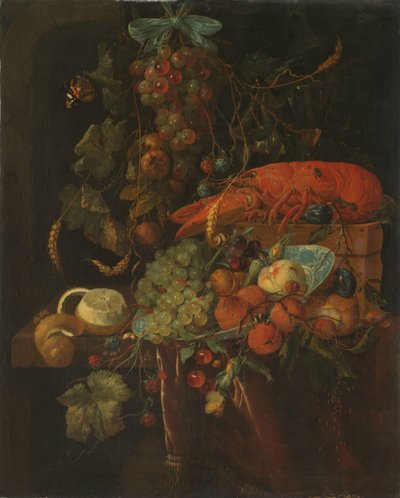 Meyve ve Istakoz ile Natürmort by Jan Davidsz. de Heem (copy after)