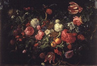 Çiçekler ve Meyve Natürmort by Jan Davidsz de Heem