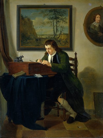 Masasında yazan bir adam by Jan Ekels (II)