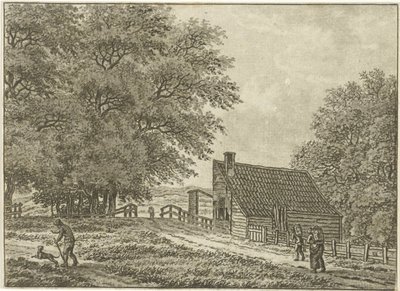 Overveen yakınlarında yürüyüşçülerle manzara by Jan Evert Grave