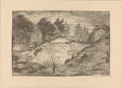 Laren yakınlarındaki fundalık by Jan Fekkes (signed by artist)