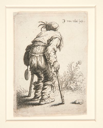 İki Koltuk Değneği Olan Bir Dilenci by Jan Georg van Vliet