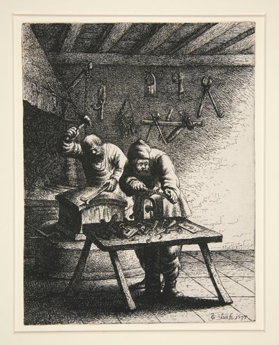 18 Zanaat ve Esnaf serisinden çilingirler by Jan Georg van Vliet