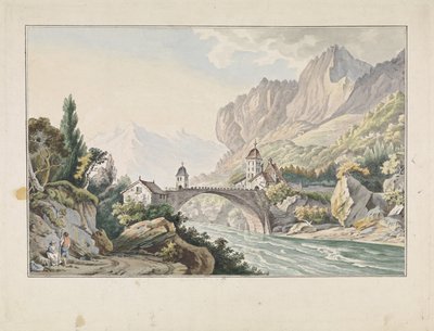 İsviçre'deki Saint Maurice'deki köprünün görünümü by Jan Gerard Waldorp