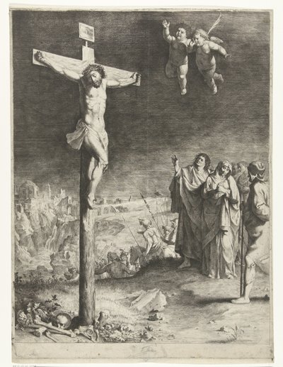 Yas Mary ve John ile çarmıhta İsa by Jan Gerritsz. van Bronckhorst