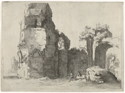 İki figürlü Roma kalıntıları by Jan Gerritsz. van Bronckhorst