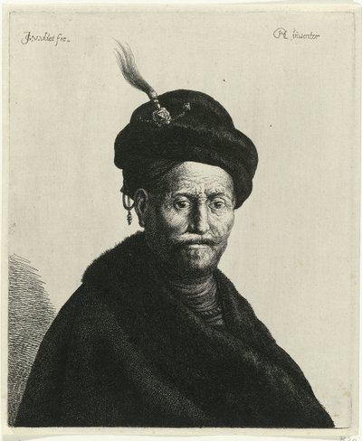 Türban giyen bir adamın büstü Rembrandt