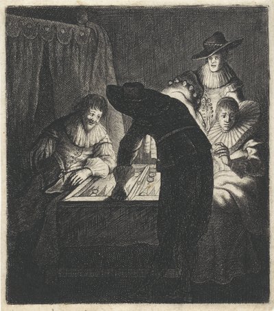 Mum Işığına Göre Tric-trac Oyuncuları Triktrakspeller by Jan Gillisz. van Vliet