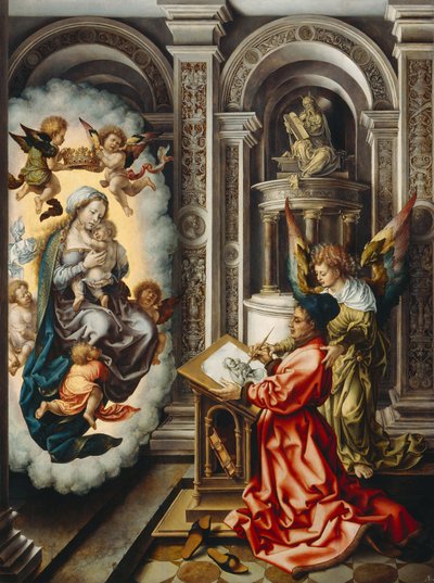 Almanca: Hl. Lukas malt die Madonna Aziz Luka Bakire