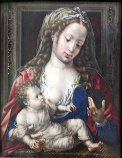 Almanca: Maria mit dem Kind Mesih-çocuk ile Meryem by Jan Gossaert